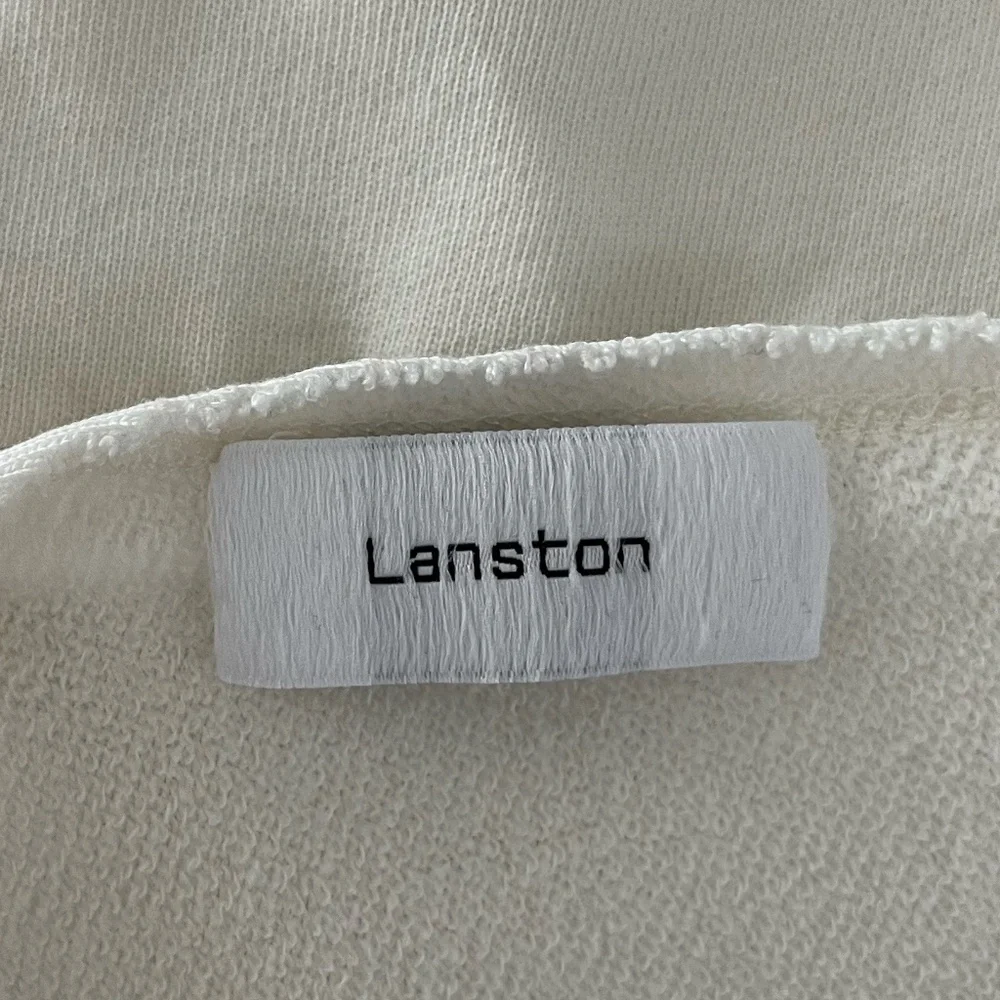 LANSTON x REVOLVE | One Shoulder Cotton Blend Pullover in Cream | Size Small - Picture 7 of 9